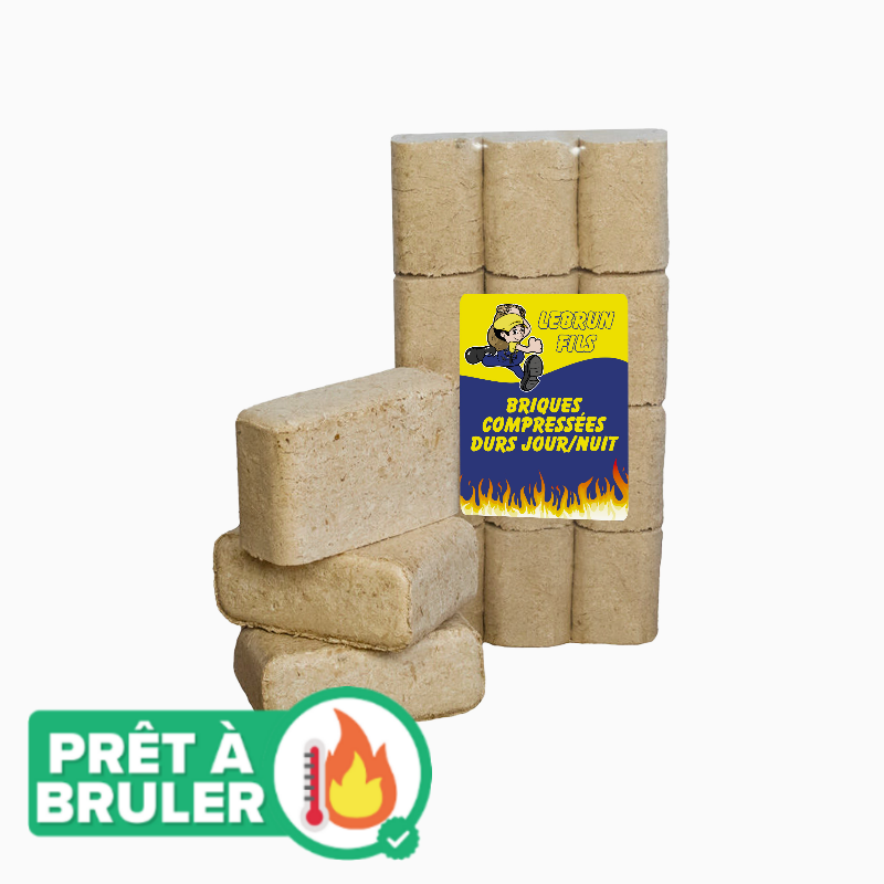 BOIS BRIQUES COMPRESSEES DURS JOUR/NUIT